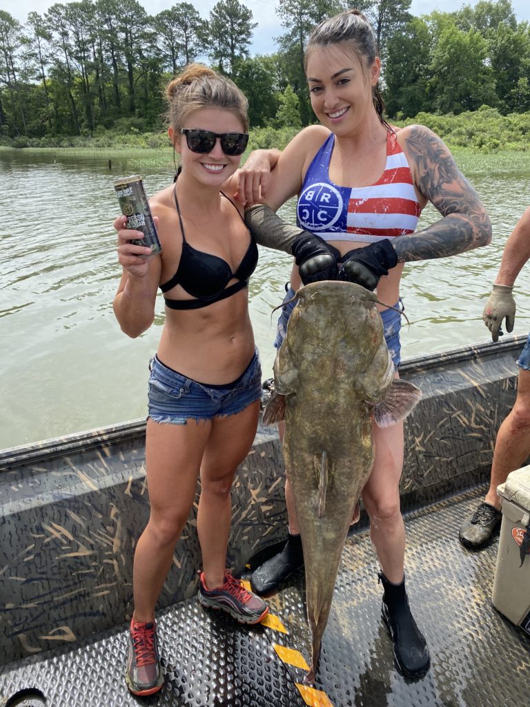 Hannah Barron Noodles Up Some Big Catfish in Illinois