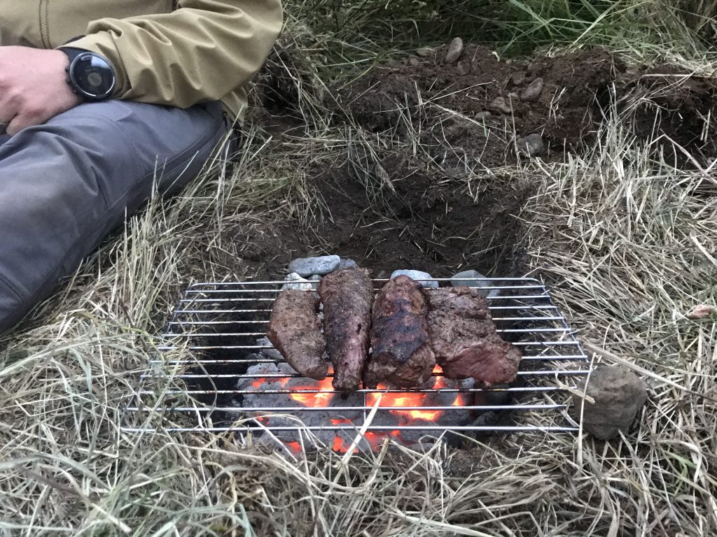 山羊のバックストラップ、狩猟、食べ物、アラスカ、フリーレンジアメリカン