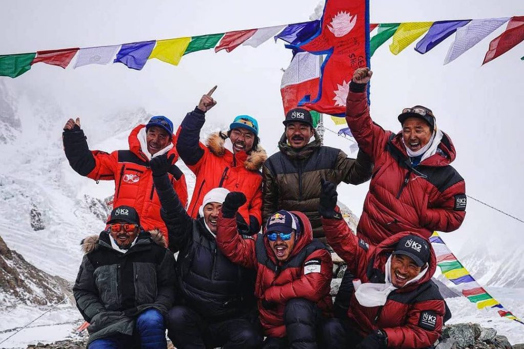 winter ascent of K2, Nepali Sherpa team, free range american
