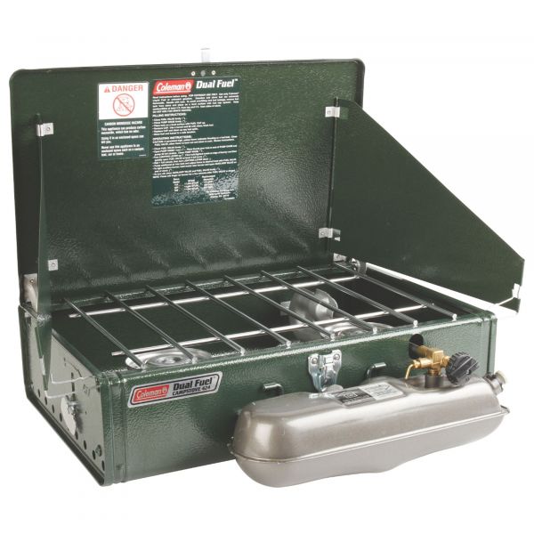 Two-burner gas stove.