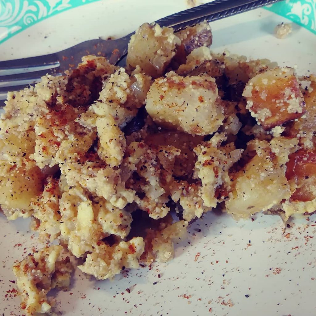 fried shad roe and eggs fisherman breakfast tasty