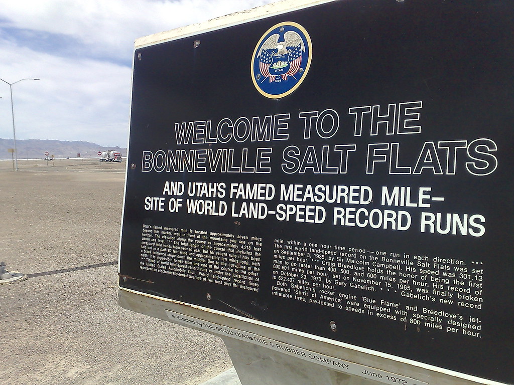 Bonneville Salt Flat sign