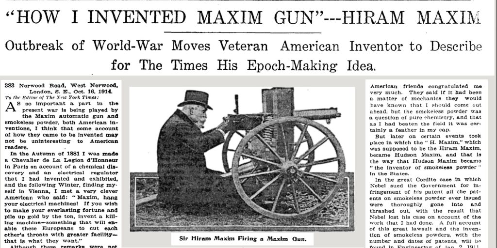 Sir Hiram Stevens Maxim free range american