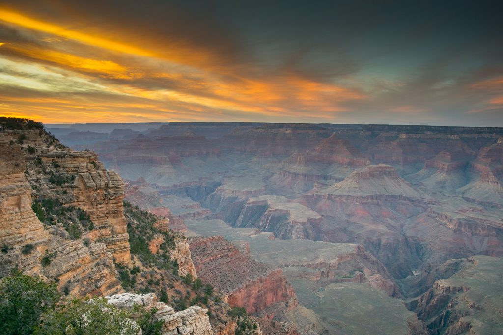 grand canyon bison hunt north rim sunrise