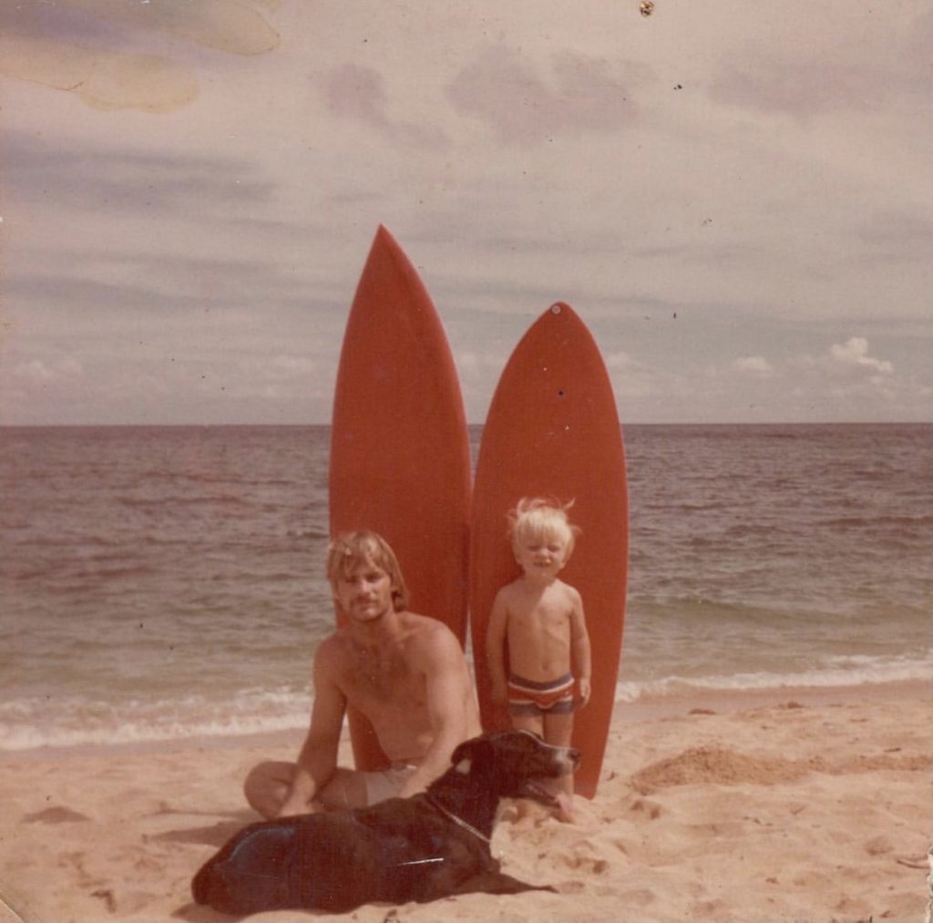 Mark Healey and his dad