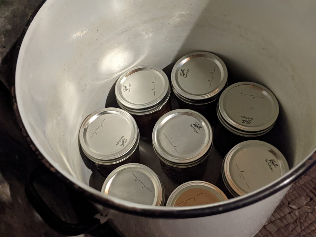 Water bath canning jars