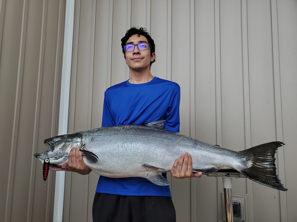 state and lake record king salmon
