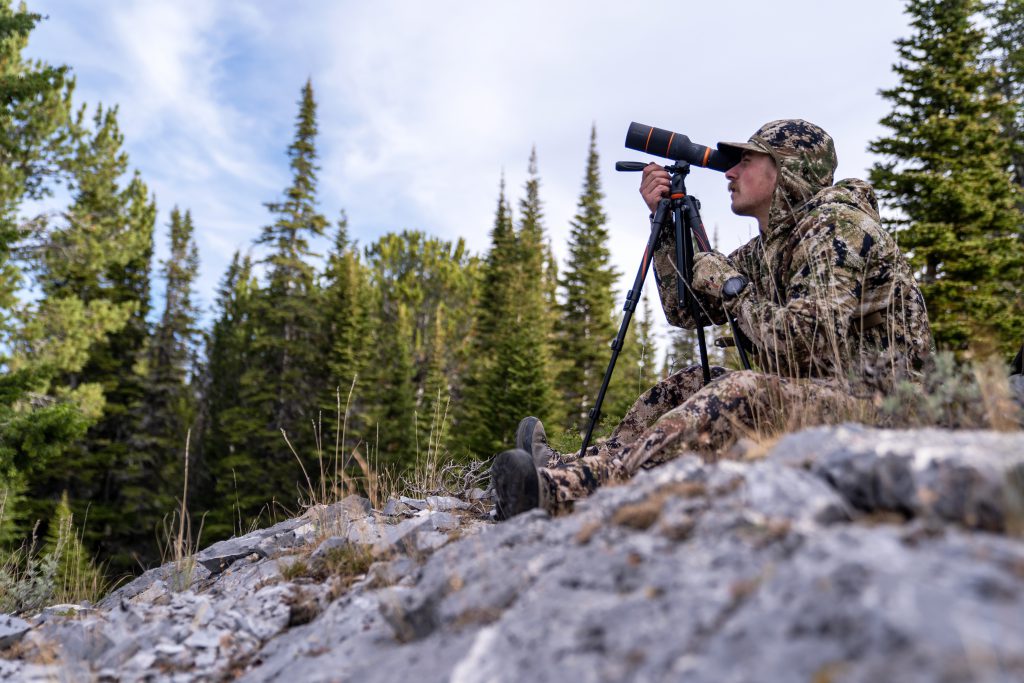 glassing for elk in the mountains