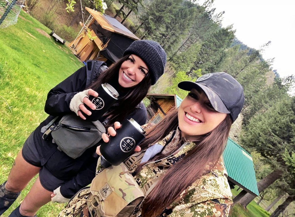 laura zerra and heather lynn drinking coffee