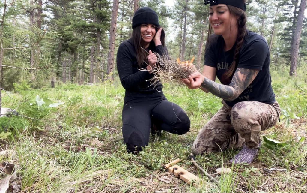 laura zerra congratulates heather on starting a fire