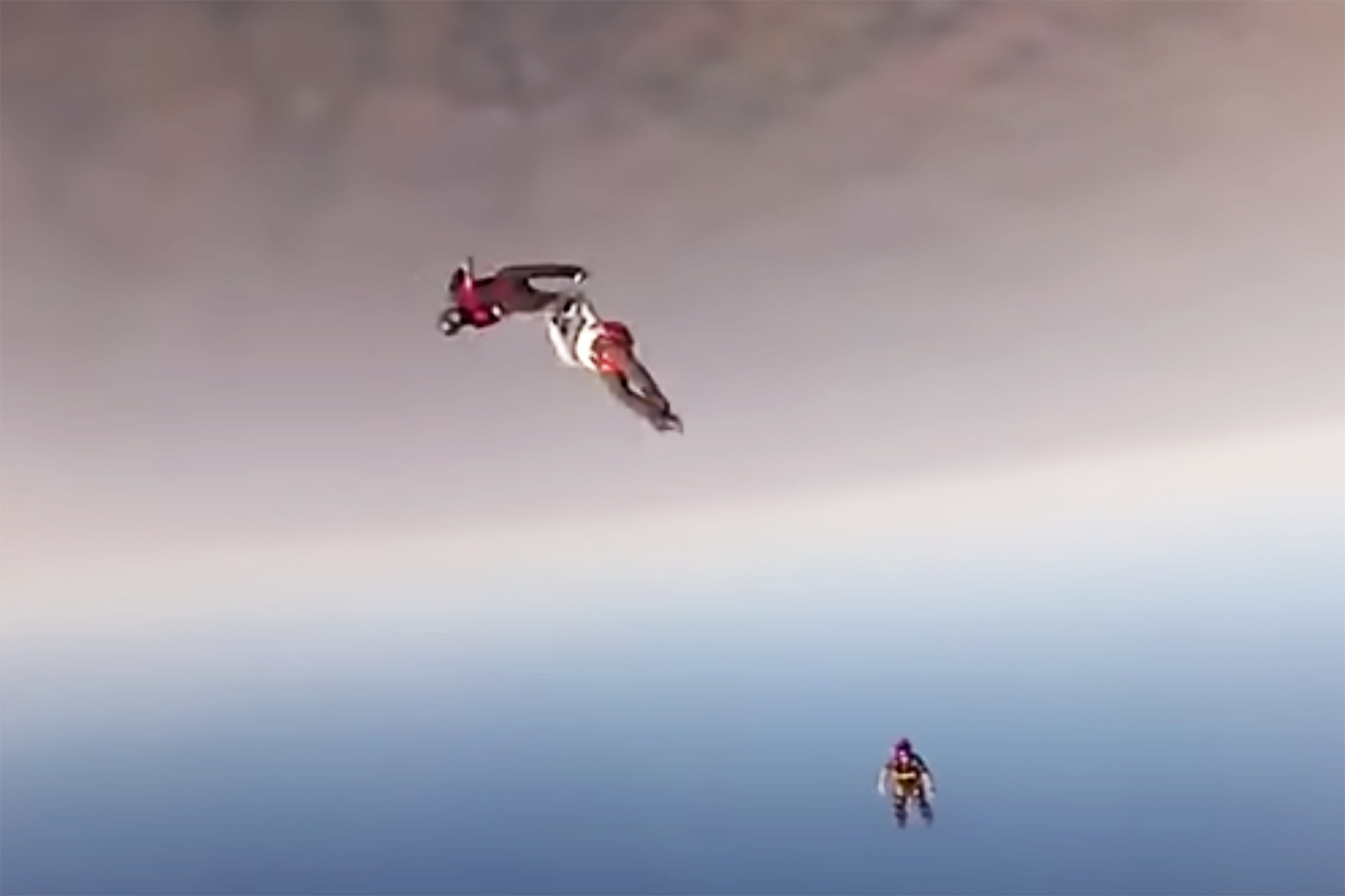 skydiver collision