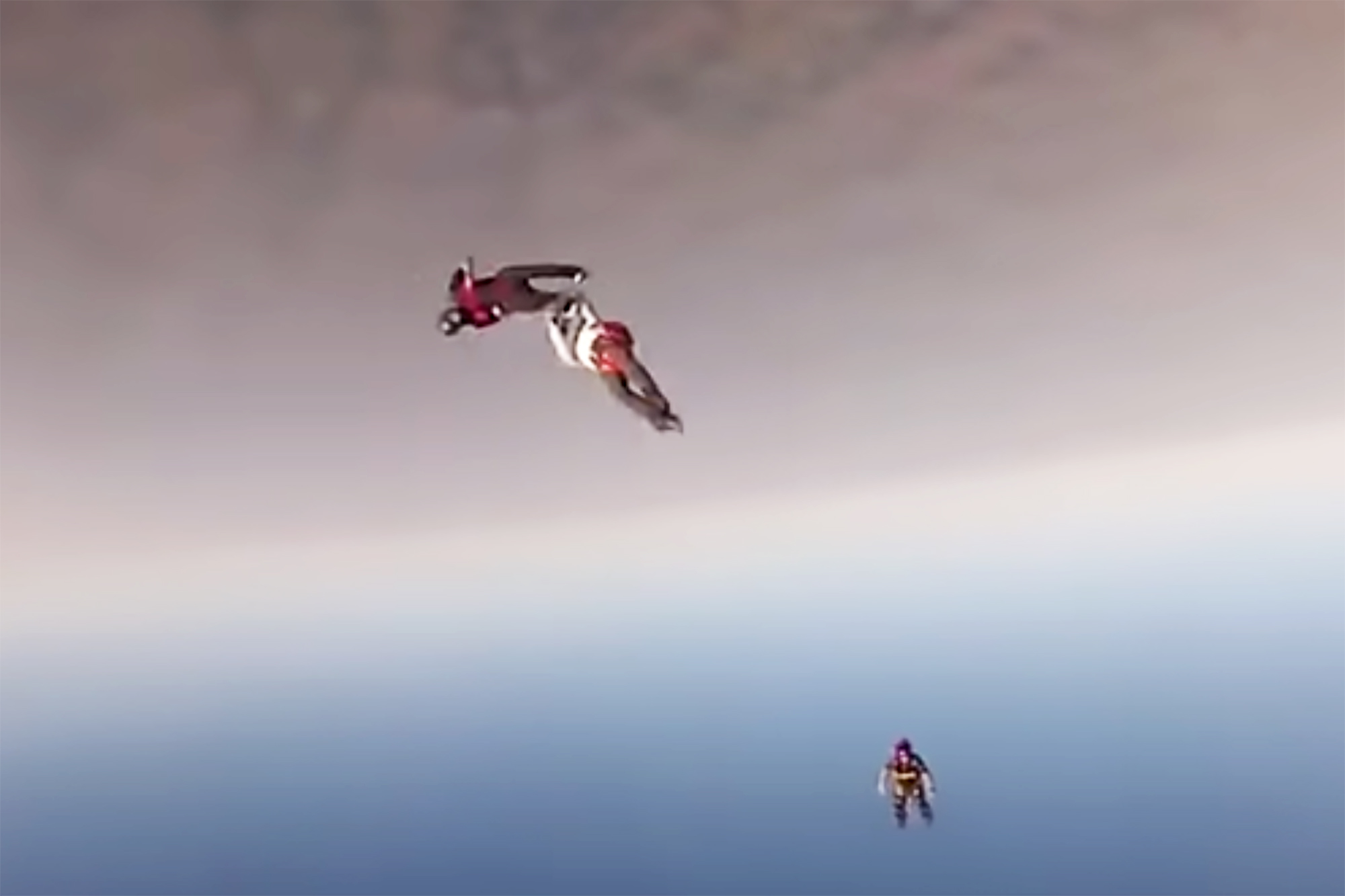 Wild Skydiver Rescue Instructor Pulls Unconscious Mans Chute