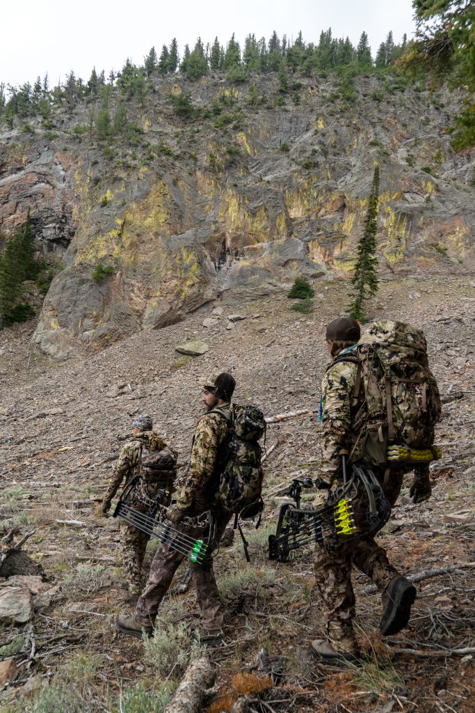 bow hunters in the mountains