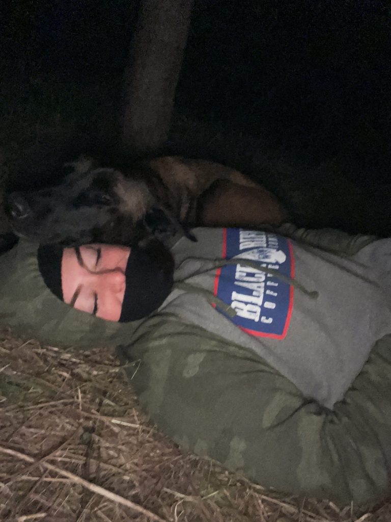 heather sleeping with laura zerra dog