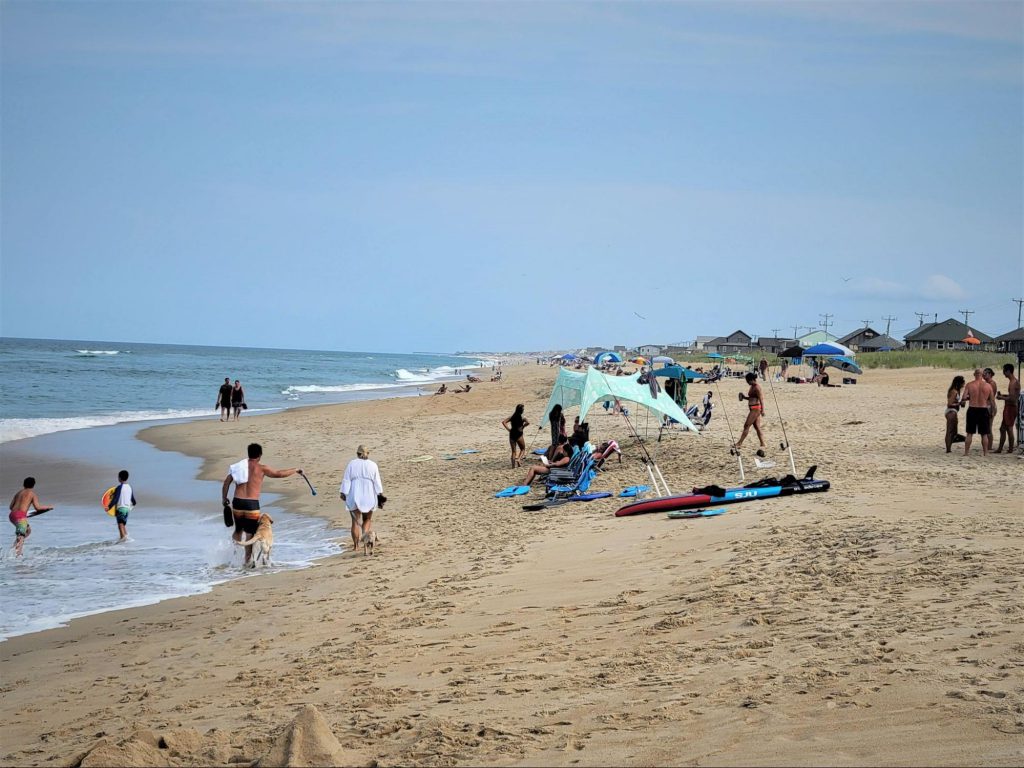 surf fishing beach beach goers seaside