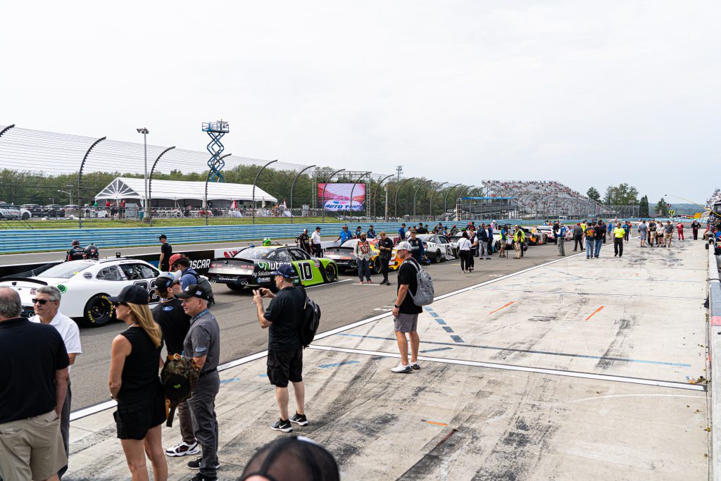 Nascar at the Glen pit row