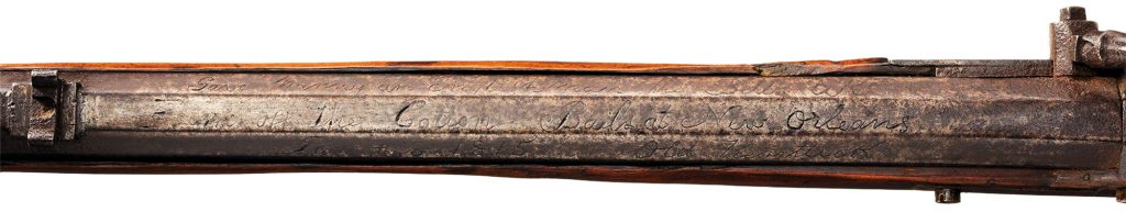 inscription on seth kinman's long rifle