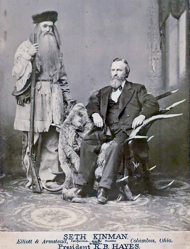 president hayes in a chair of elk horns