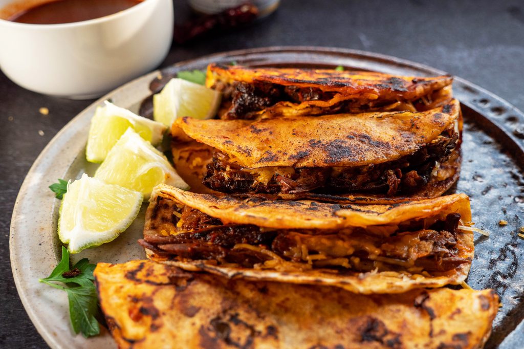 birria-style venison tacos