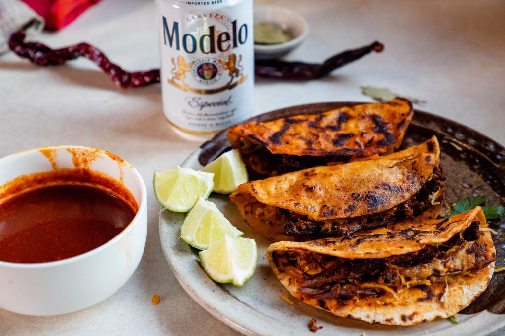 birria-style venison tacos