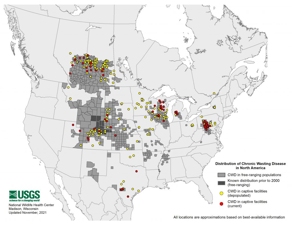 chronic wasting disease map