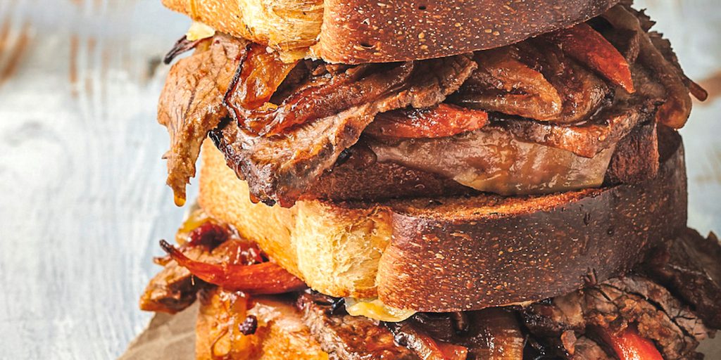 texas toast brisket sandwich