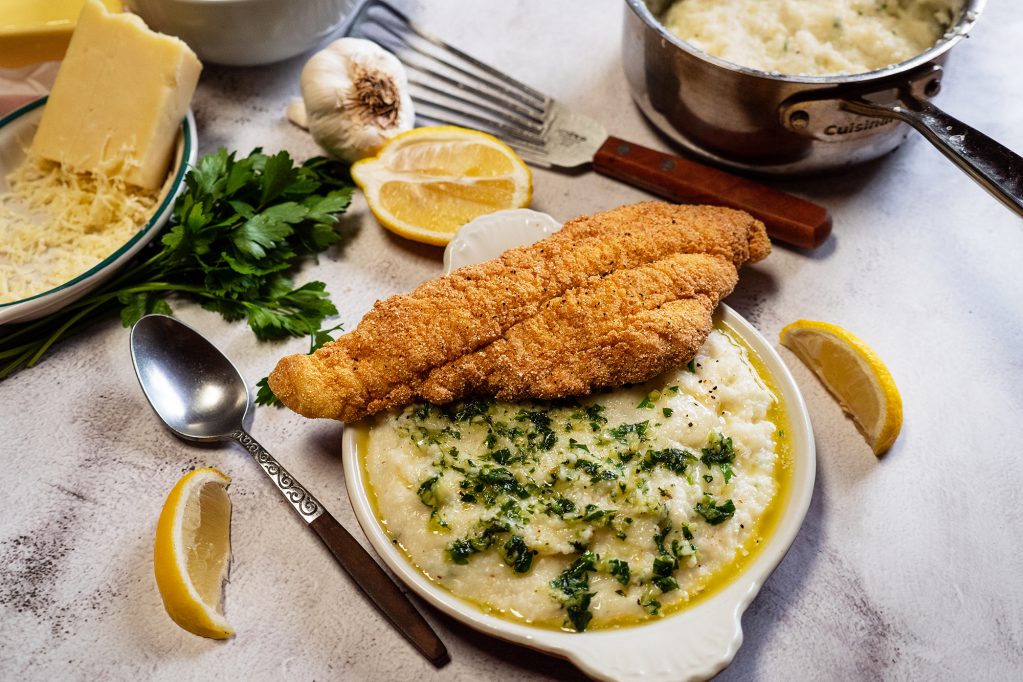 How To Make a Perfect Bowl of Creamy Grits and Crispy Fish