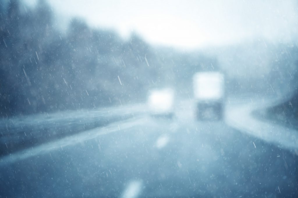 bad weather driving road trip safety