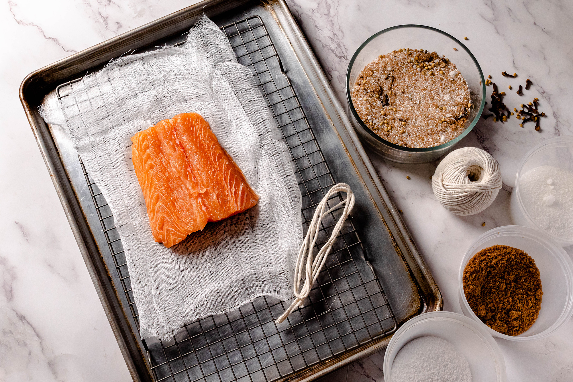 cured salmon and homemade ricotta