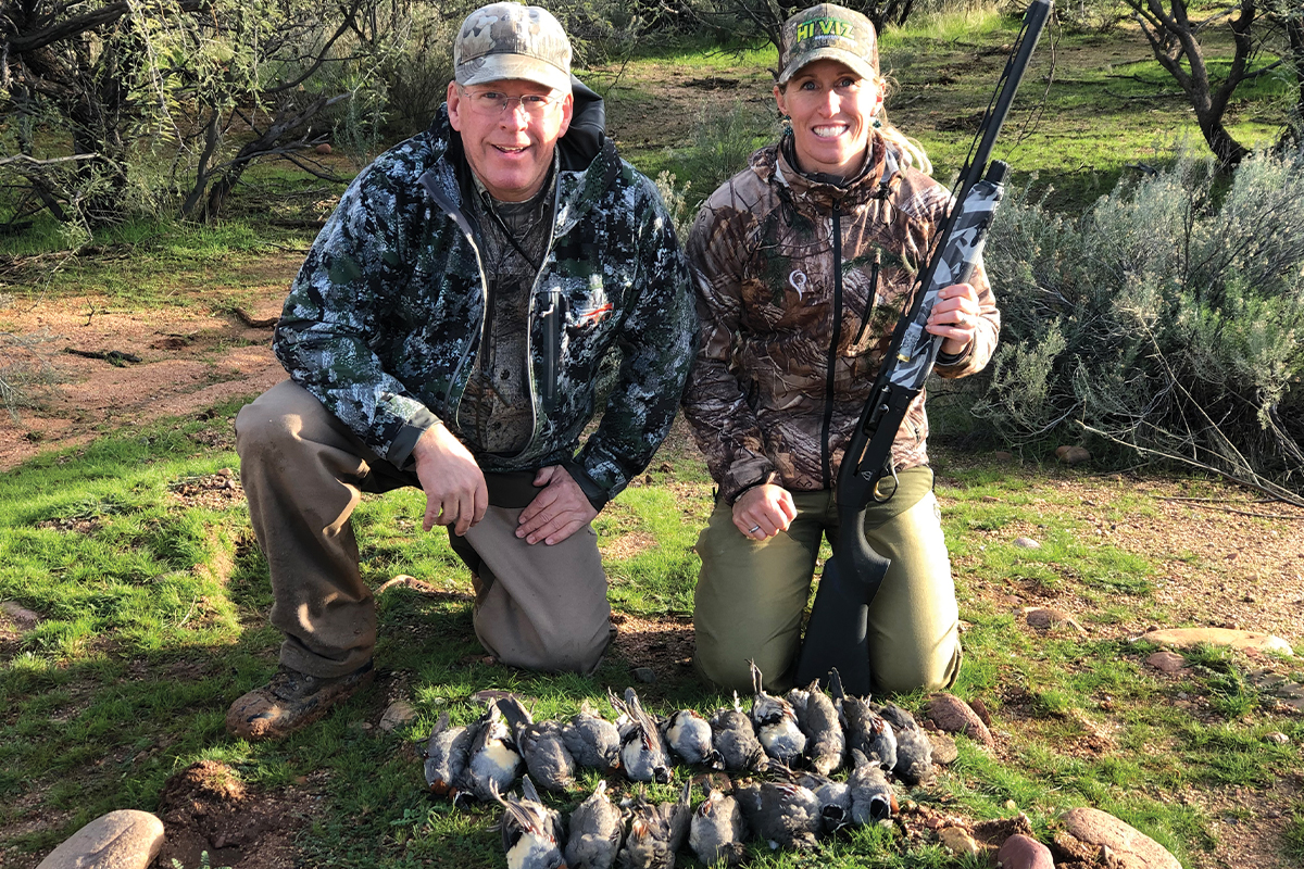 Lanny and her father hunting