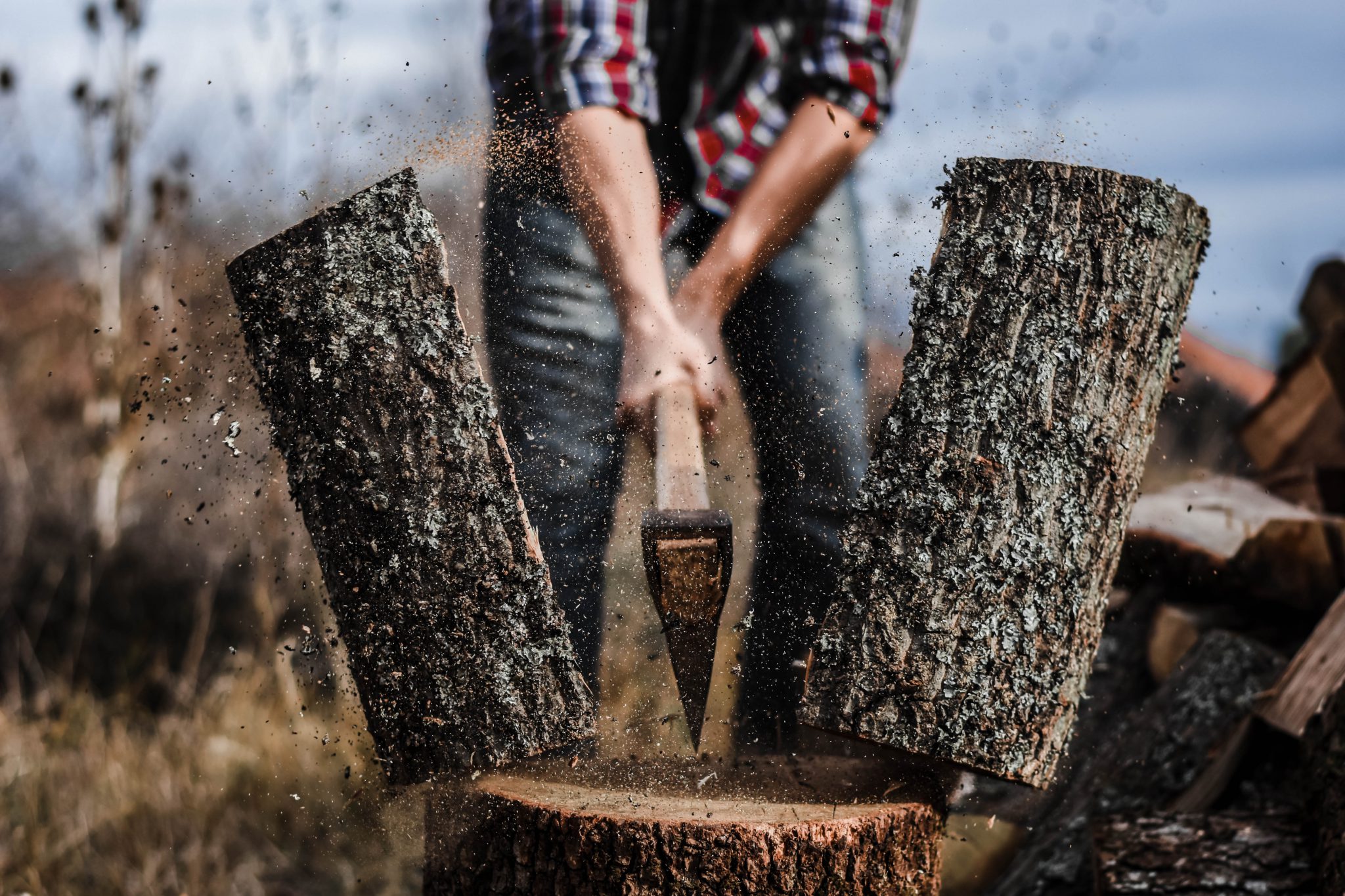 splitting wood disaster prep