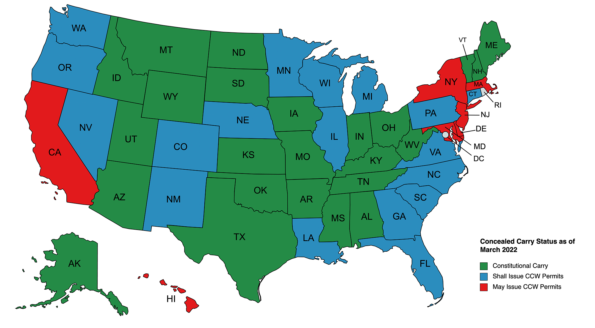 Open Carry States Map