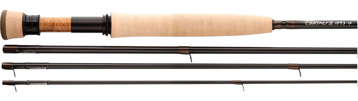 Shakespeare three-piece fishing rod, an Orvis Western three-piece rod and  another fishing rod, all i