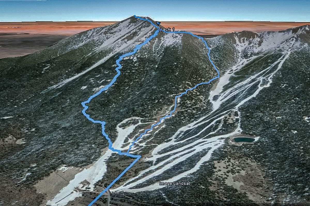 google earth humphreys peak