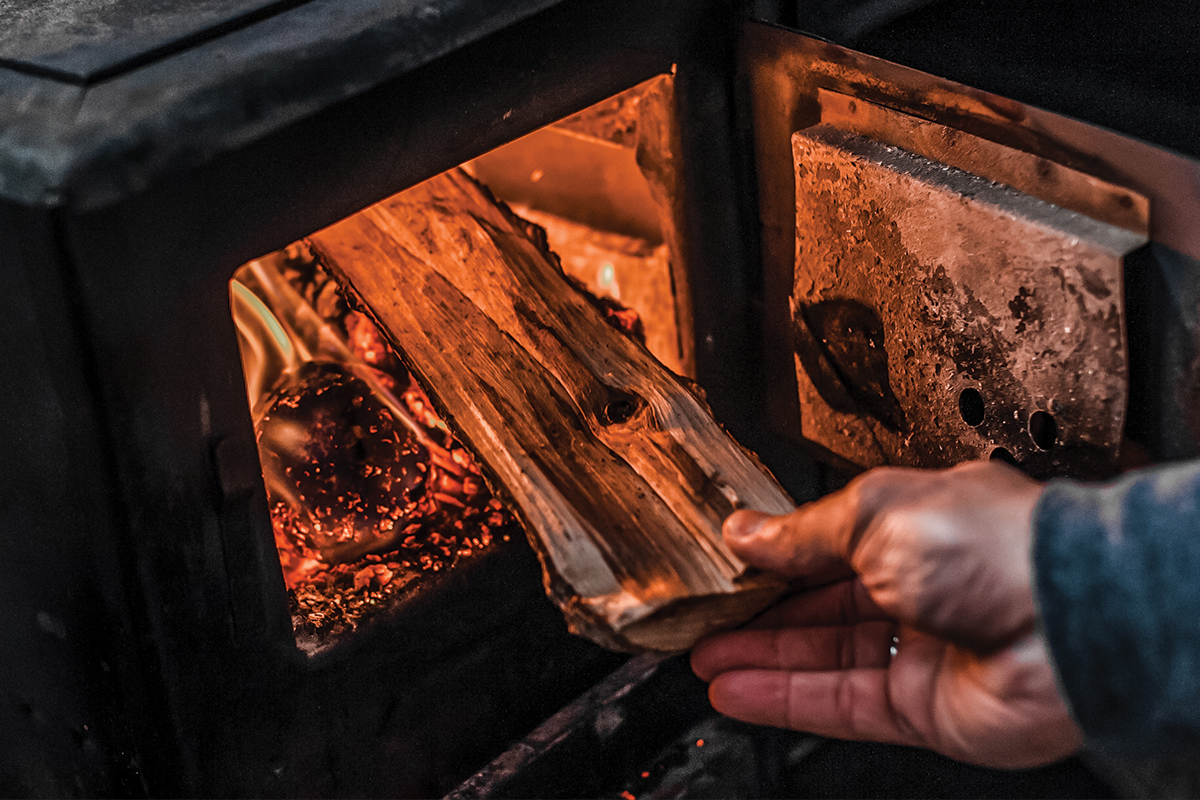 wood stove