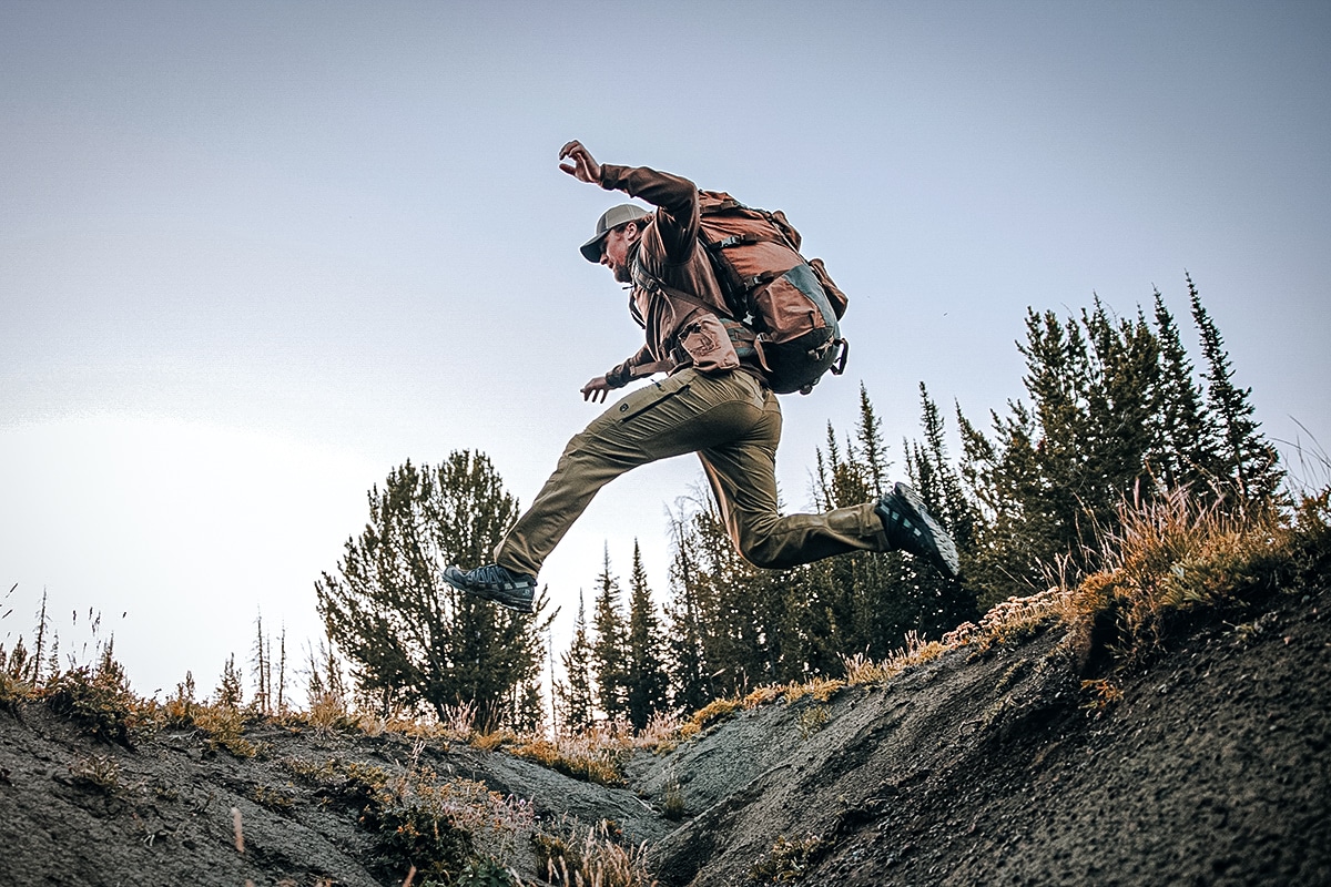 Born Primitive | Men's Quiver Half Zip Hoodie (Stone Brown) | Mens Hiking and Hunting Outdoor Style Wear, Medium