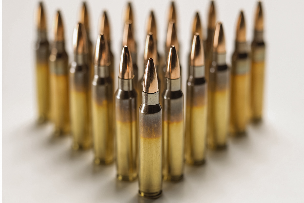 338 Lapua Magnum 250-grain Scenar ammunition.