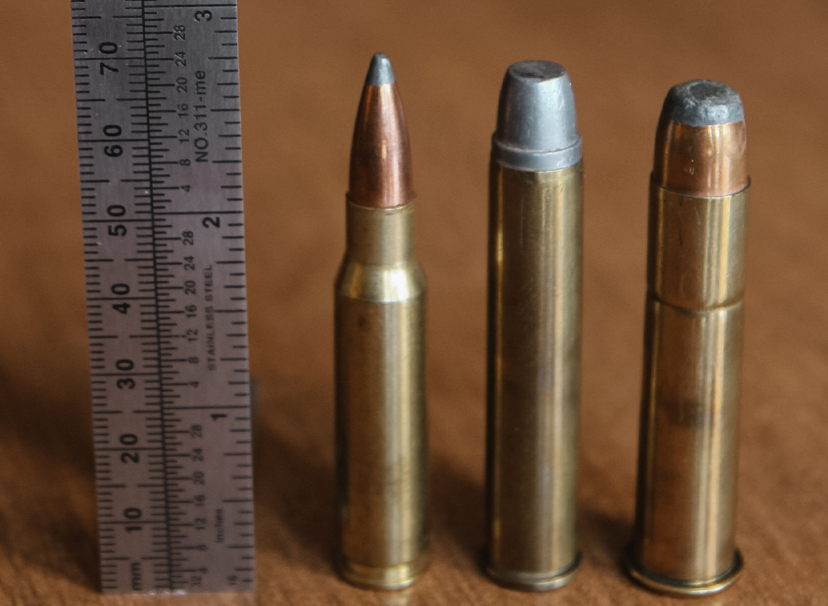 444 Marlin (center) with .308 Win (left) and .45-70 (right)