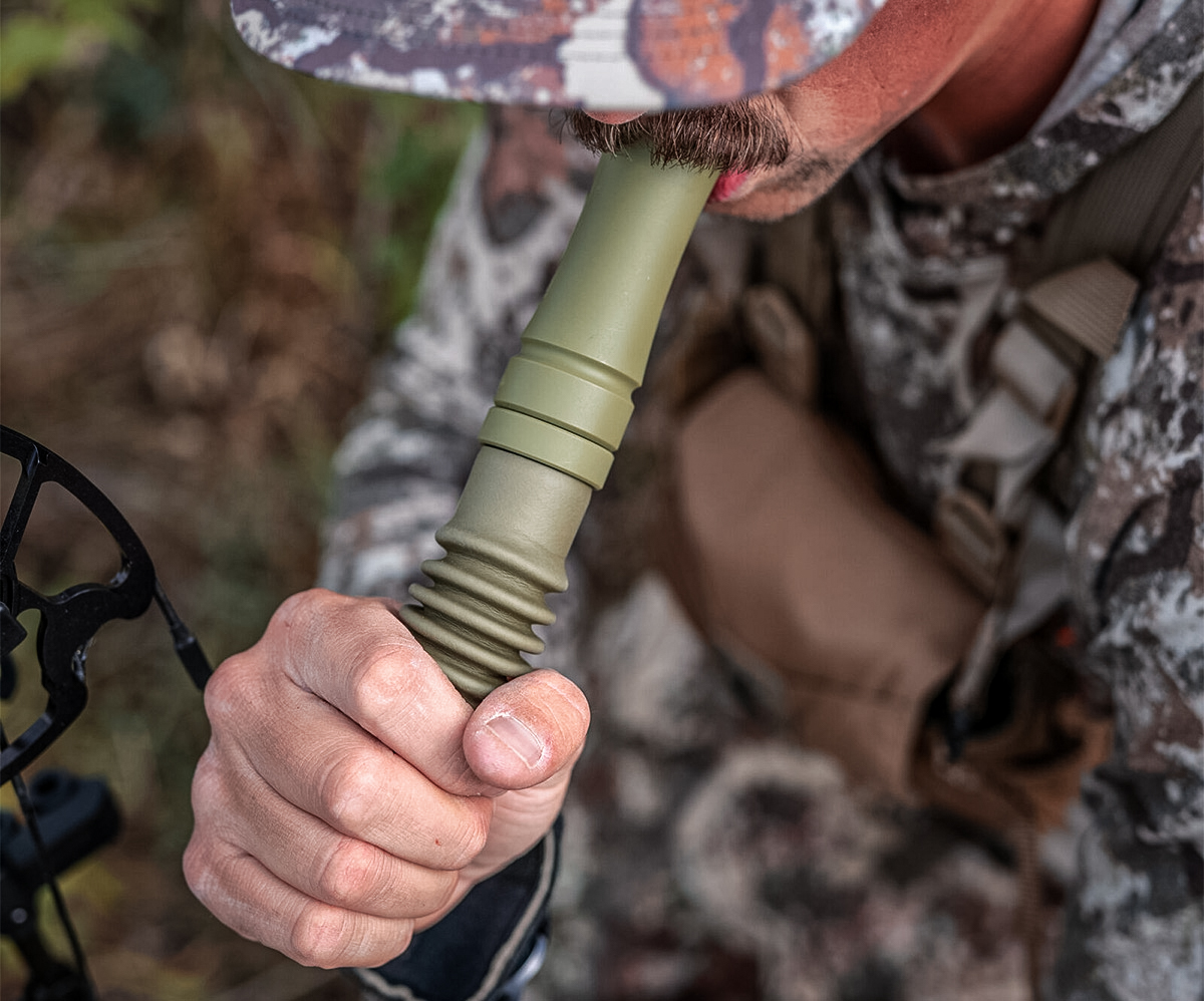 Although both does and bucks grunt, most hunters use grunt tubes to simulate bucks tending does during the rut.
