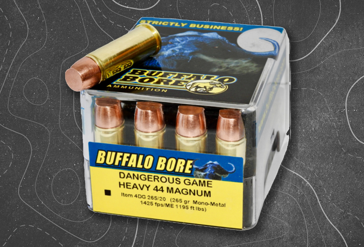 44 Magnum Buffalo Bore 265 grain ammunition