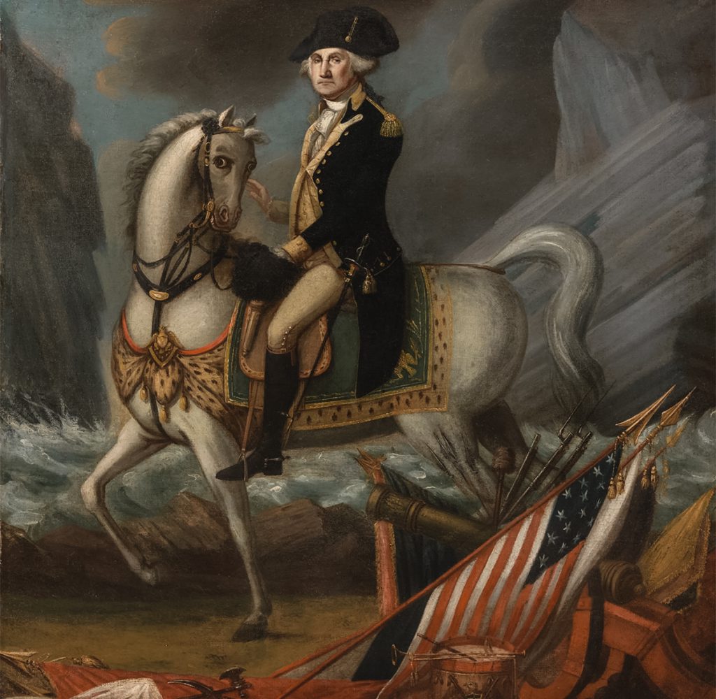 George Washington, a painting by William Clarke (active 1785 - 1806). Gift of Eleanor Morein Foster in memory of Charles Harry Foster