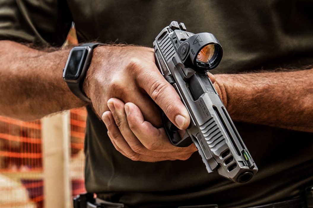 Cuts in the M&P9 M2.0 Competitor’s slide reduce weight and recovery time between shots.