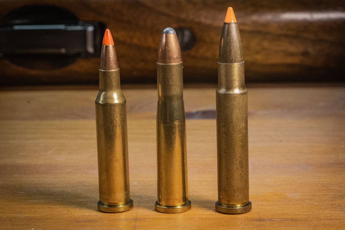 Left to Right: 17 Hornet, 22 Hornet, 22 K-Hornet.