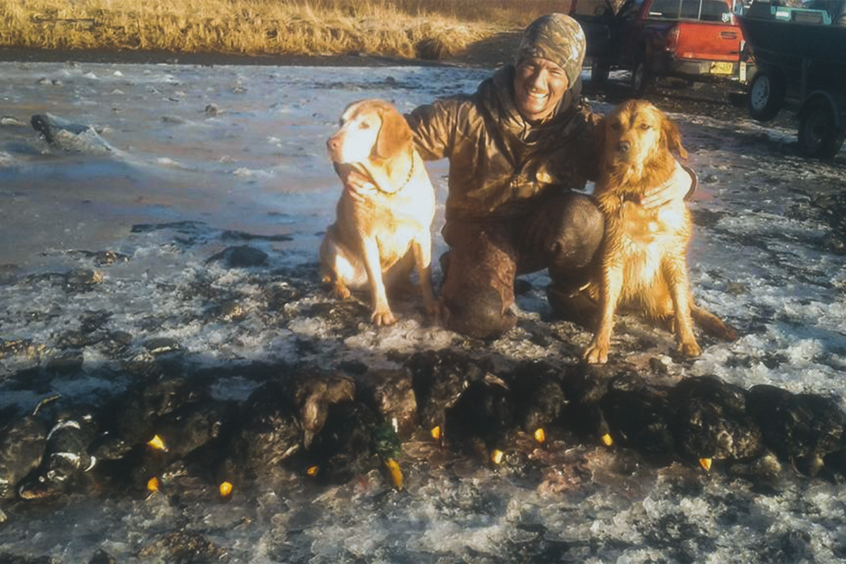 Aaron Olsen after a successful duck hunt