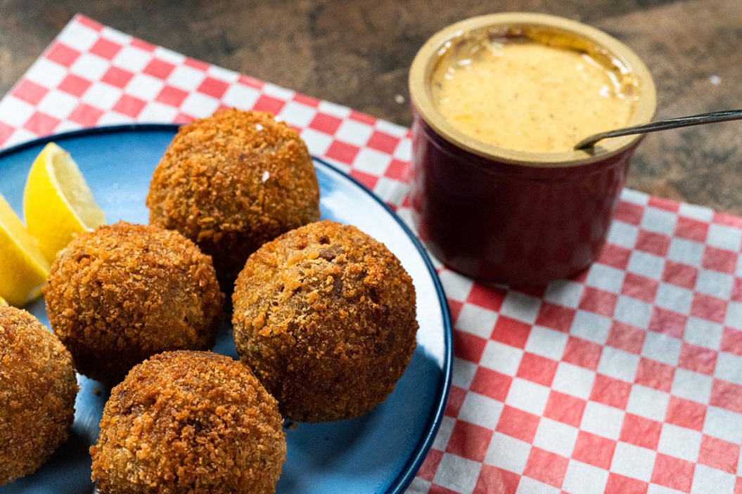 It doesn't get much better than a plate of fried boudin balls with a little cajun remoulade on the side.