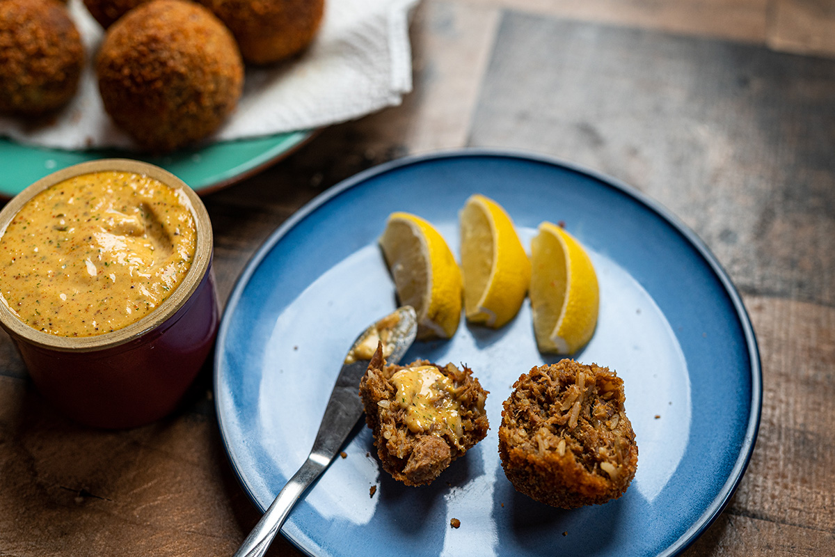 It doesn’t get any better than a plate full of boudin balls and some cajun remoulade.