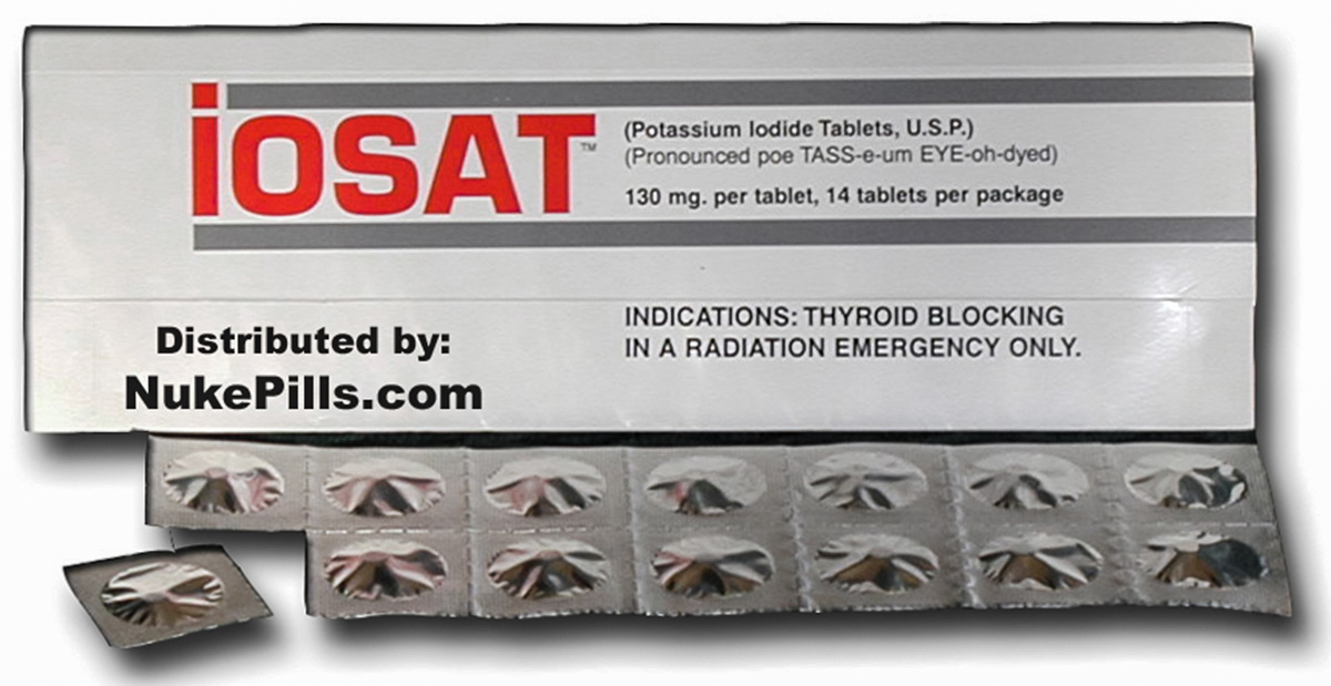 Potassium iodide tablets are an essential piece of a nuclear attack survival kit and can help flush radiation and prevent thyroid cancer.