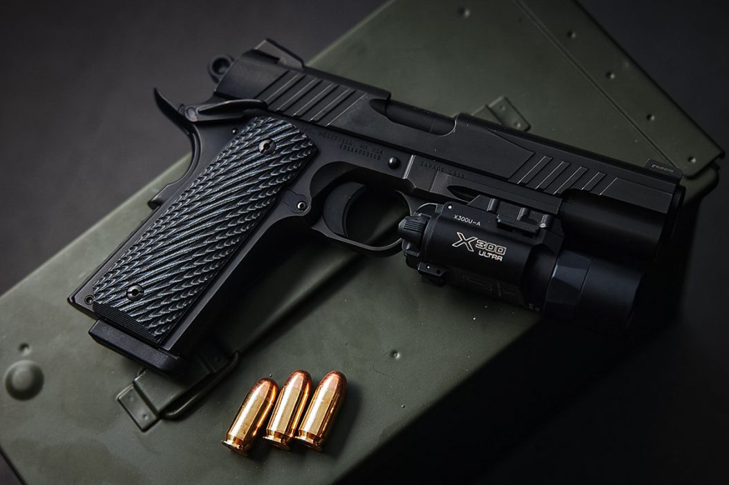 The new Savage 1911 features tritium night sights, a forged stainless-steel frame and slide, an optional accessory rail, and three finish options.