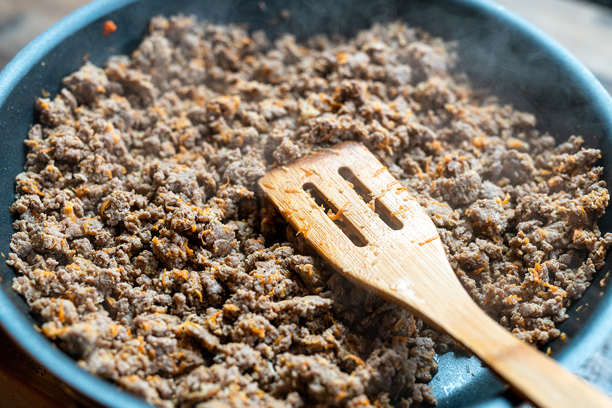 Ground pork is a great way to use wild pig meat in the Hawaiian burger