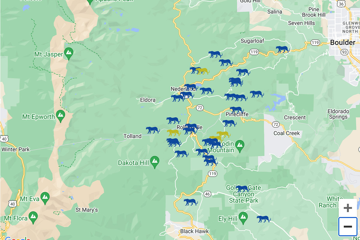 Mountain lion attack tracker